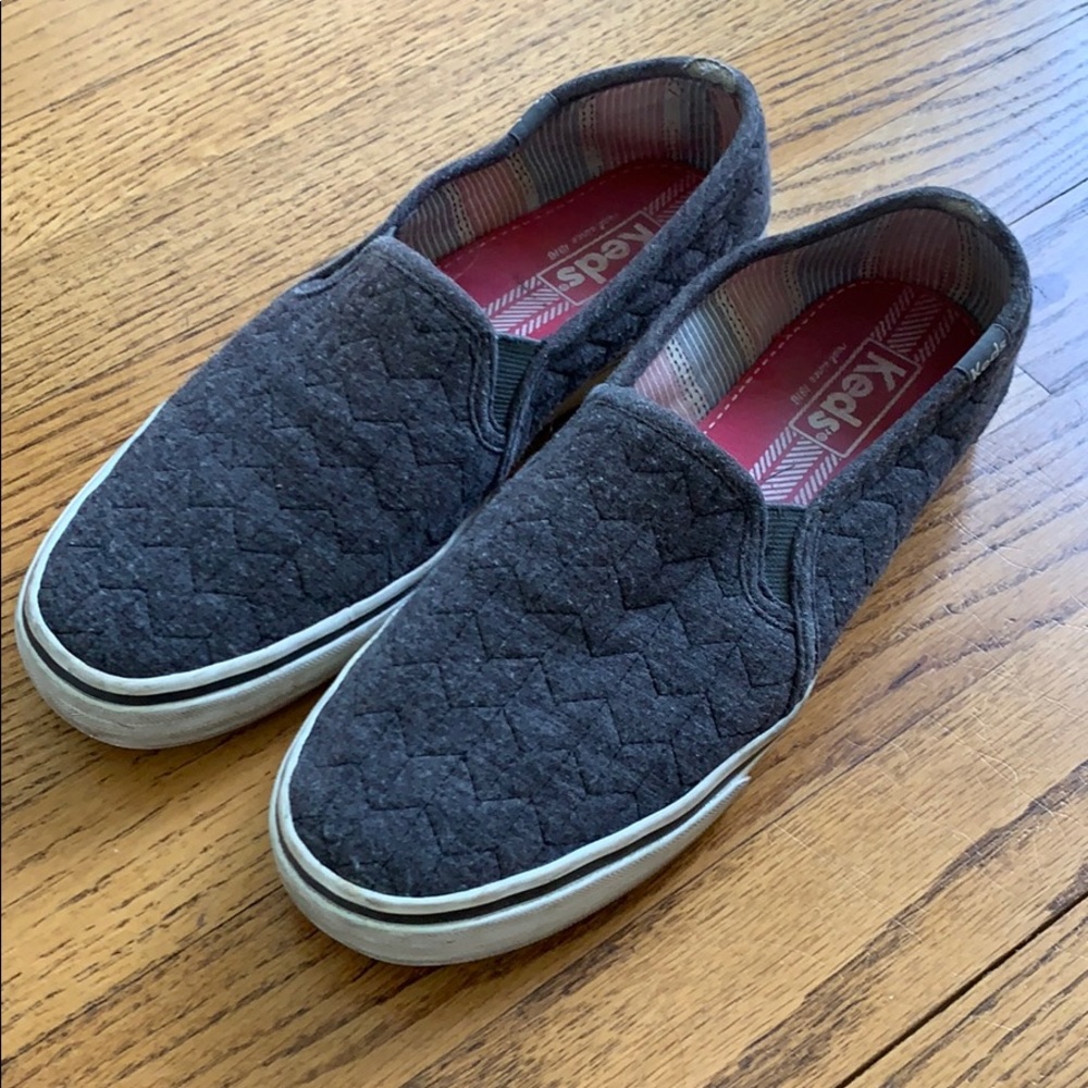 Keds Double Decker Quilted Jersey Sneakers Gray